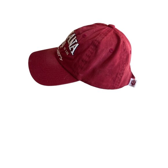 Indiana Hoosiers Adjustable Cotton Baseball Cap By Top Of The World Red - Picture 2 of 7